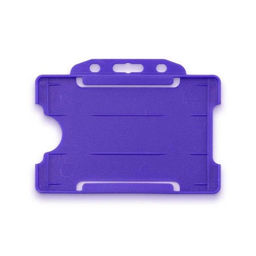 Rigid Plastic ID Card Holder Purple 33403