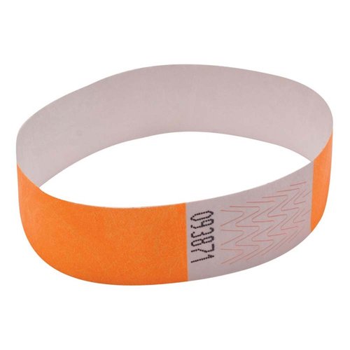 Tyvek Wristbands 19mm Fluorescent Orange (Pack 1000)