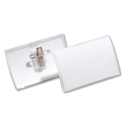 Durable Combi Clip Badge 90mmx54mm (Pack 25) 821419