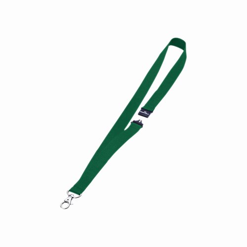 Durable Textile Badge Necklace 20mm Green (Pack 10) 813705