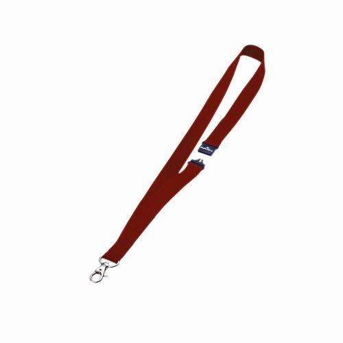 Durable Textile Badge Necklace 20mm Red (Pack 10) 813703