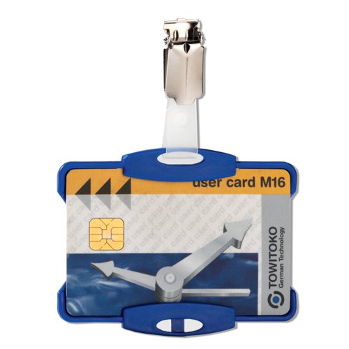 Durable Security Pass Holder 85x54mm Blue (Pack 25) 811806