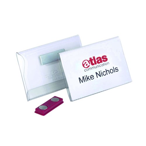 Durable Magnetic Name Badge 90x54mm (Pack 25) 811719