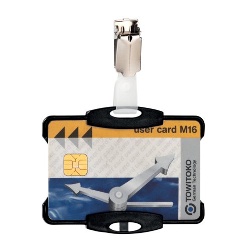 Durable Security Pass Holder 85x54mm Black (Pack 25) 811801