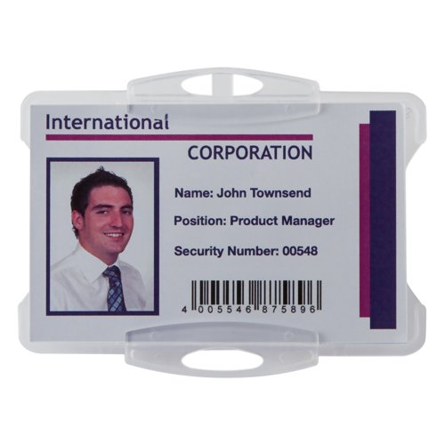 Durable Swipe Card Holder Single Clear (Pack 50) 999108011