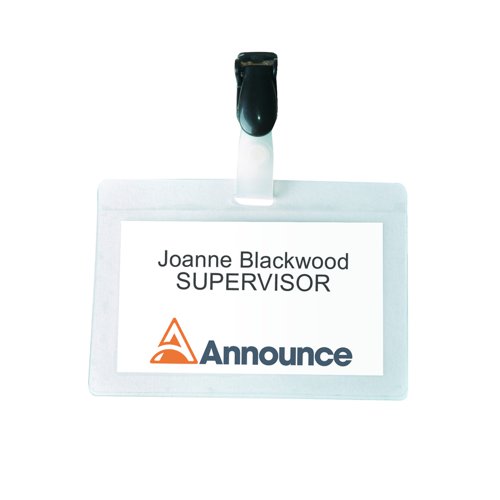 Announce Self-Laminating Badge 54x90mm (Pack 25) PV00924