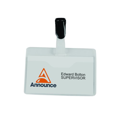 Announce Visitor Name Badge 60x90mm (Pack 25) PV00921