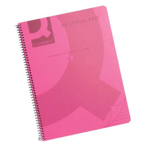Polypropylene Spiral Notebook A4 Translucent Pink