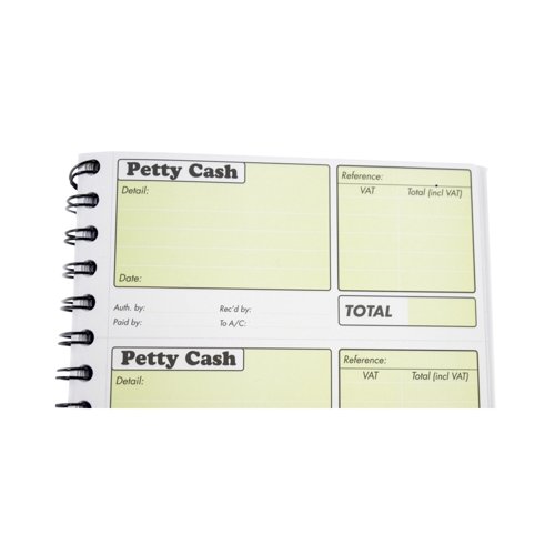 Spiral Bound Duplicate Petty Cash Book