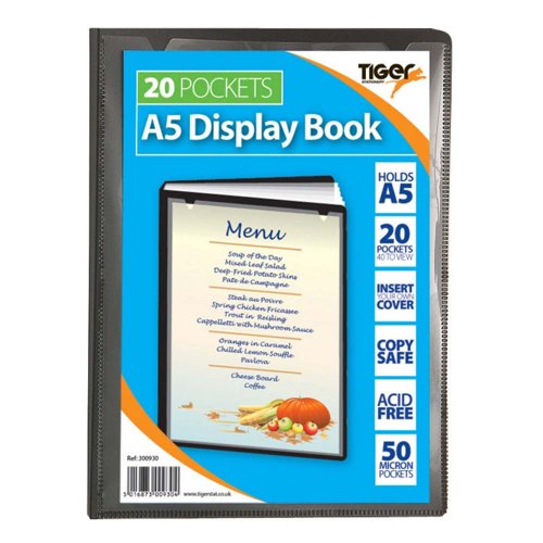 Soft Cover Display Book A5 20 Pocket Black
