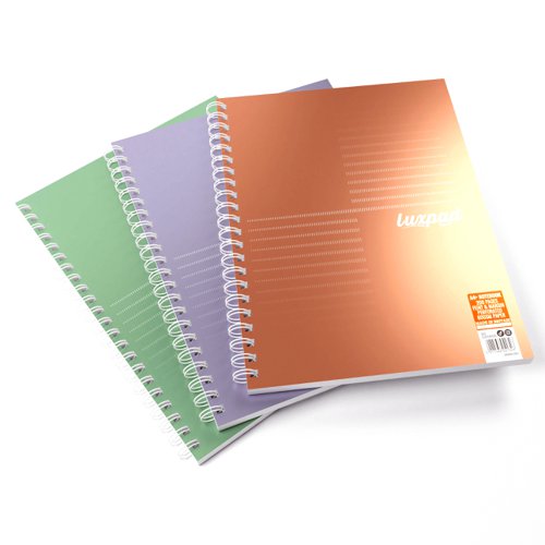 Silvine Luxpad Metallic Notebook A4+ (Pack 3) LUXA4MAC