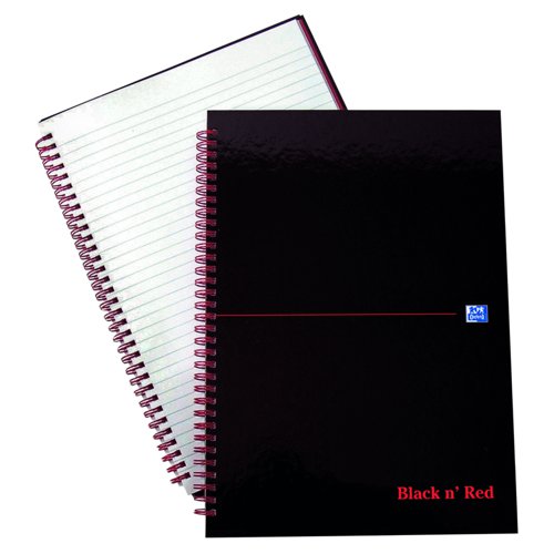 Oxford Black n Red Wirebound Notebook A4 Ruled 140pages (Pack 5 + 2) 400115985