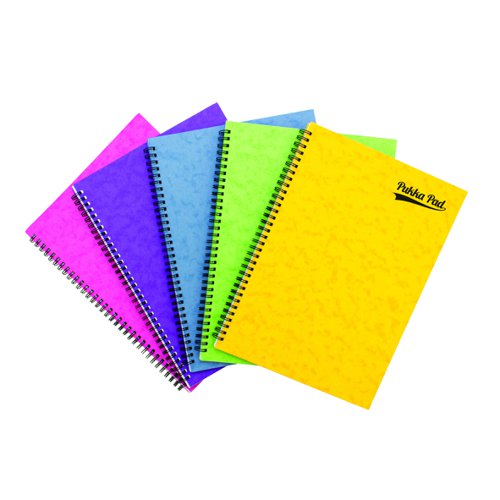 Pukka Pad Sidebound Pressboard Notebook A4 120pages Assorted Colours C (Pack 10) 7268-PRS