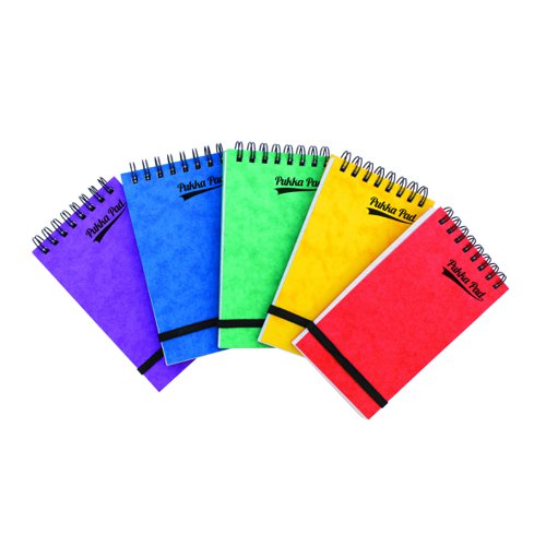Pukka Pad Headbound Pressboard Notepad 127x76mm 120pages Assorted Colours A (20) 7272-PRS