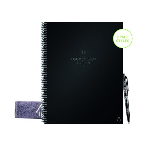 BIC Rocketbook Fusion Letter Set Reusable Paper A4 Black