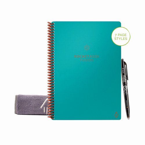 BIC Rocketbook Fusion Executive Set Reusable Paper A5 Teal 515917