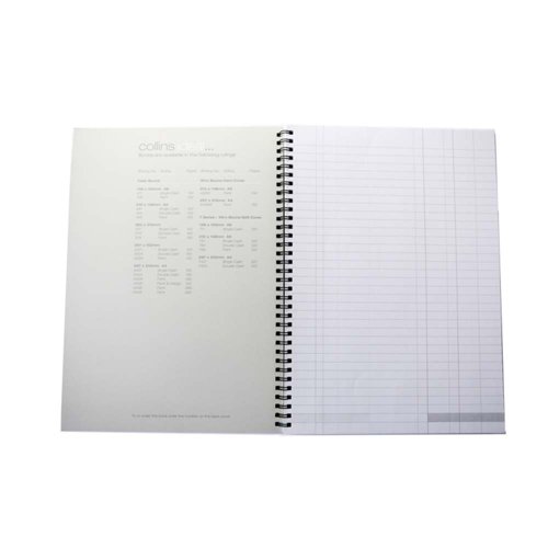 Collins Soft Back Wirebound Book Double Cash A5 764