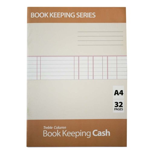 Paperback Cash Book Treble Cash A4 32 page