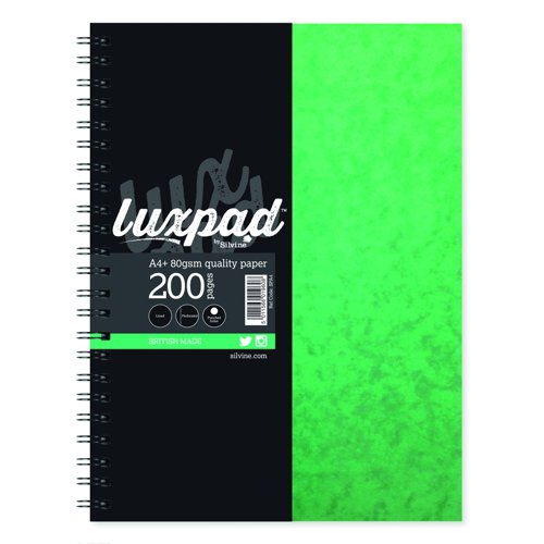 Silvine Luxpad Hardback Notebook A4 200pages Feint SPA4