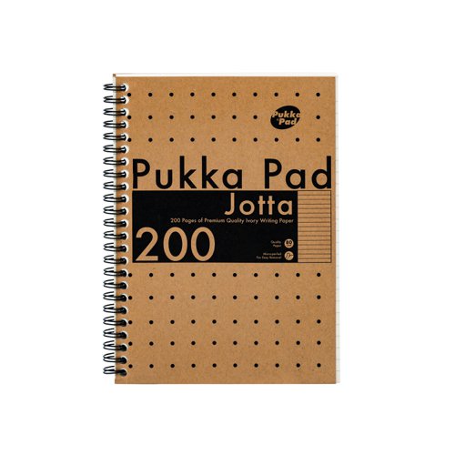 Pukka Pad Kraft Jotta Notebook A5 200 Pages (Pack 3) 9567-KRA
