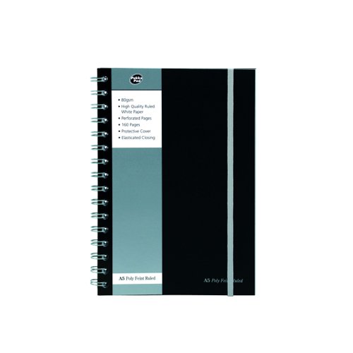 Pukka Pad Black Jotta Notebook A5 160pages SBJPOLYA5