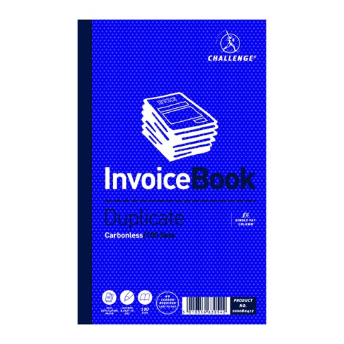 Challenge Duplicate Book Invoice Single VAT 210x130mm 100sets 100080412