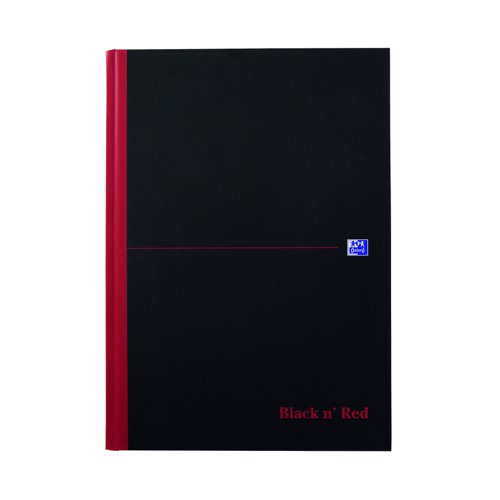 Oxford Black n Red Casebound Notebook A4 Ruled 192pages (Pack 5+2) 400116295