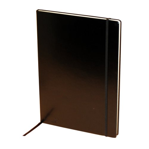 Silvine Executive Soft Feel Notebook A4 160pages Black 198BK