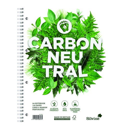 Silvine Carbon Neutral Notebook A4+ 80gsm 120pages R302