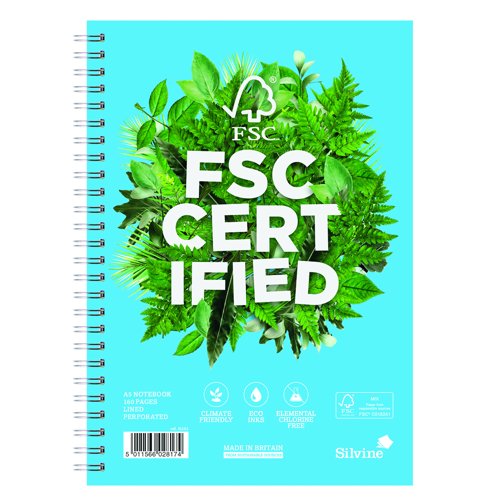 Silvine Premium FSC Notebook A5 160pages 75gsm R203