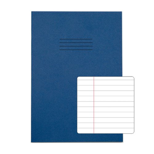 RHINO Exercise Book A4 8mm Ruled & Margin 80 Page Dark Blue (Pack 50) VEX668-365-0