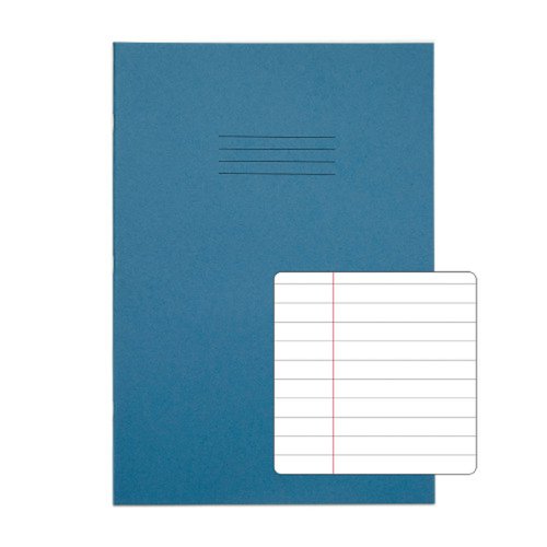 RHINO Exercise Book A4 8mm Ruled & Margin 80 Page Light Blue (Pack 50) VEX668-1335-2