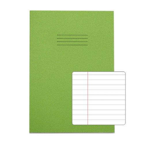 RHINO Exercise Book A4 8mm Ruled & Margin 80 Page Light Green (Pack 50) VEX668-1205-4