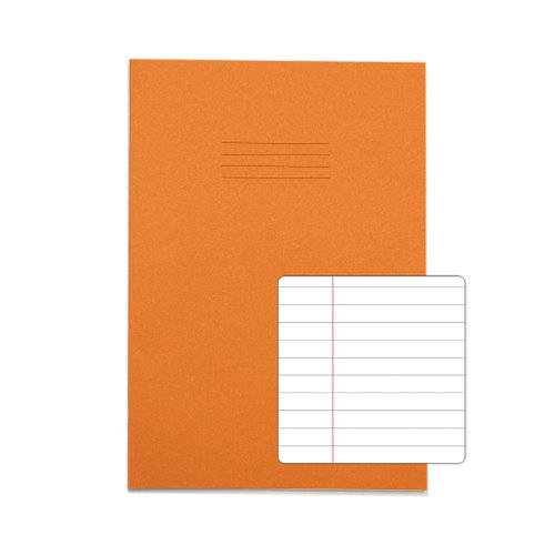 RHINO Exercise Book A4 8mm Ruled & Margin 80 Page Orange (Pack 50) VEX668-1465-0