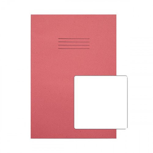 RHINO Exercise Book A4 Plain 80 Page Pink (Pack 50) VEX668-235-2