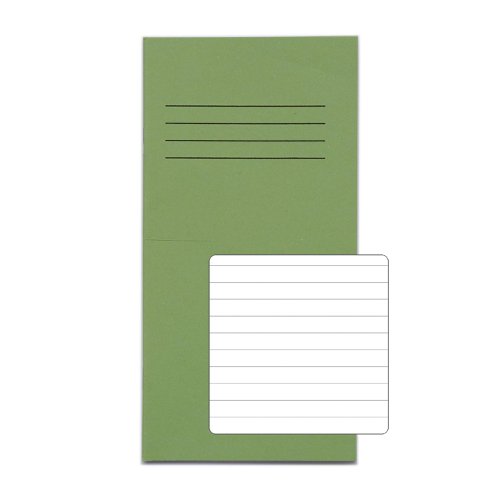 RHINO Exercise Book 200x100mm 8mm Ruled 32 Page Light Green (Pack 10) VNB005-426-0