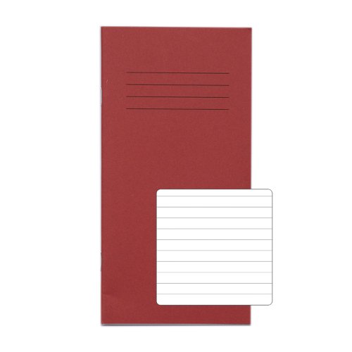 RHINO Exercise Book 200x100mm 8mm Ruled 32 Page Red (Pack 10) VNB005-567-2