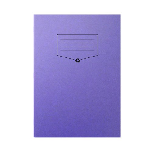 Silvine Recycled Exercise Book Ruled & Margin 64 Pages A4 Purple (Pack 10) EXRE100