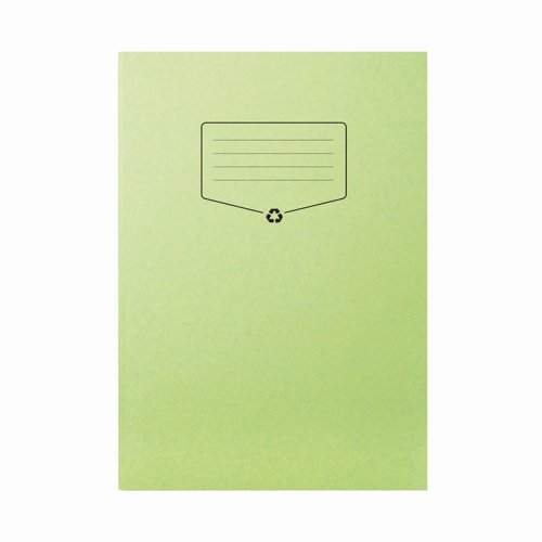 Silvine Recycled Exercise Book Ruled & Margin 64 Pages A4 Green (Pack 10) EXRE102