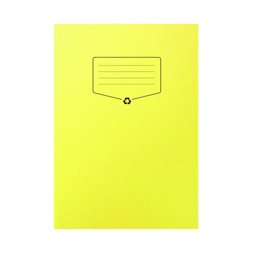 Silvine Recycled Exercise Book Ruled & Margin 64 Pages A4 Yellow (Pack 10) EXRE103