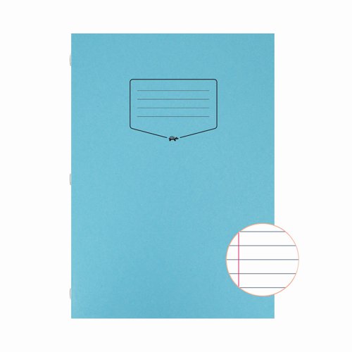 Silvine Tough Shell Exercise Book 80pages Ruled & Margin A4 Blue EX144
