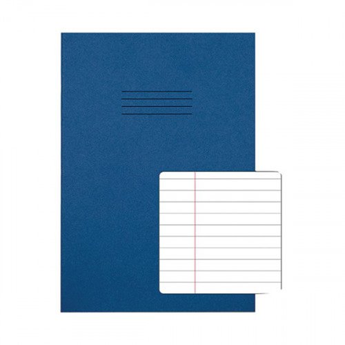 RHINO Exercise Book A4 8mm Ruled & Margin 64 Page Dark Blue (Pack 50) VEX677-1085-6