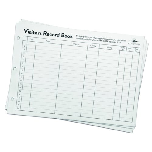 Concord Visitors Book Refill (50) 85801/CD14P