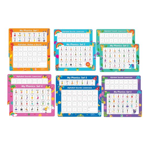 Love Writing Double Sided Phonics Learning Mats A3 (Set of 6) MAT-PHON-205