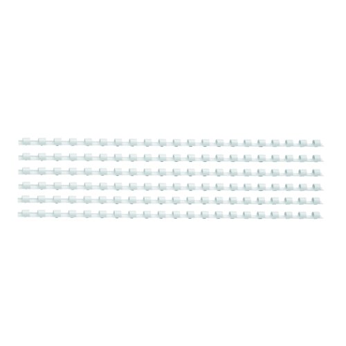 Plastic Binding Comb A4 6mm White (Pack 100)