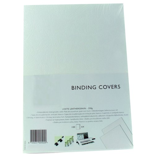 Leathergrain Binding Cover A4 Ivory 240gsm (Pack 100)