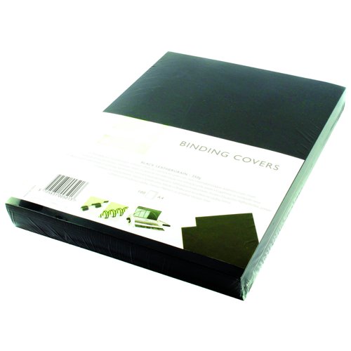 Leathergrain Binding Cover A4 Black 240gsm (Pack 100)