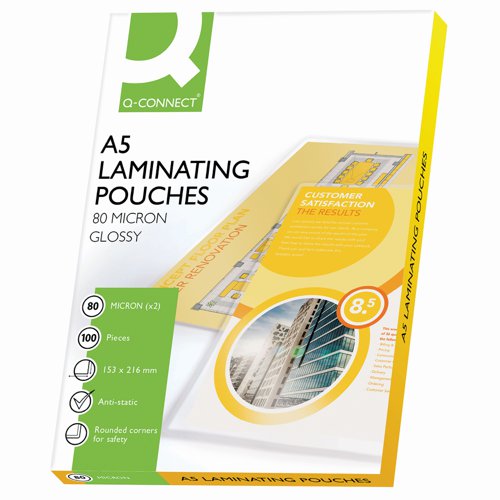 Laminating Pouch A5 154x215mm 150micron (Pack 100)