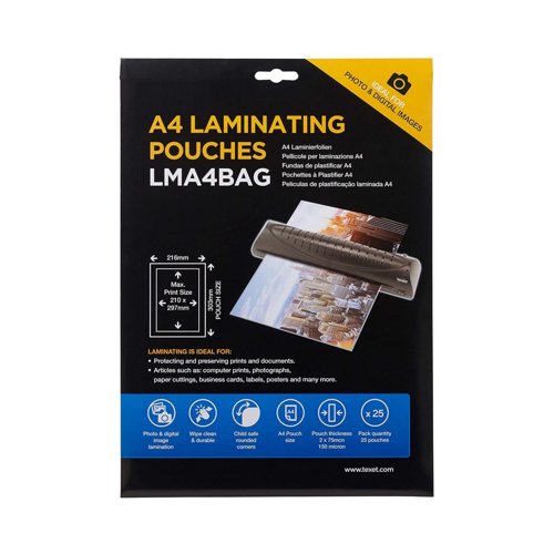 Low Use Laminator Pouches A4 150 Micron (Pack 25)
