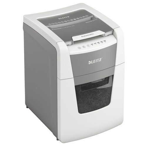 Leitz IQ Autofeed Small Office 100 P5 Micro-Cut Shredder White 80121000